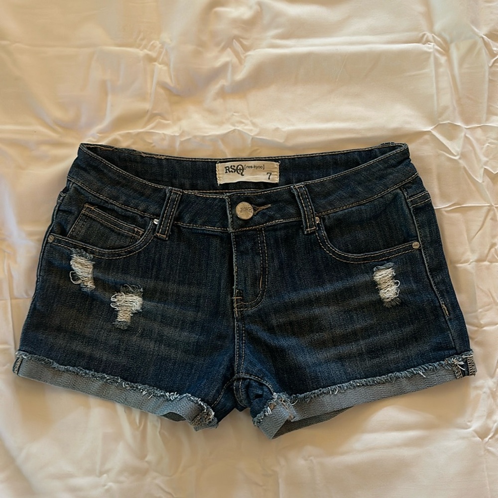RSQ7 BLUE JEAN SHORTS SIZE 28 WAIST